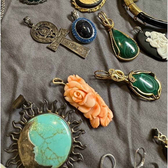 Jewelry mystery Box lot re-seller lot costume fashion semi-precious 11 pieces + - Picture 8 of 17